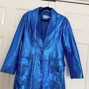 Dazzling Blue Metallic Women's Jacket size 8